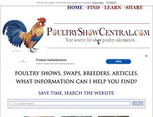 Tablet Screenshot of poultryshowcentral.com